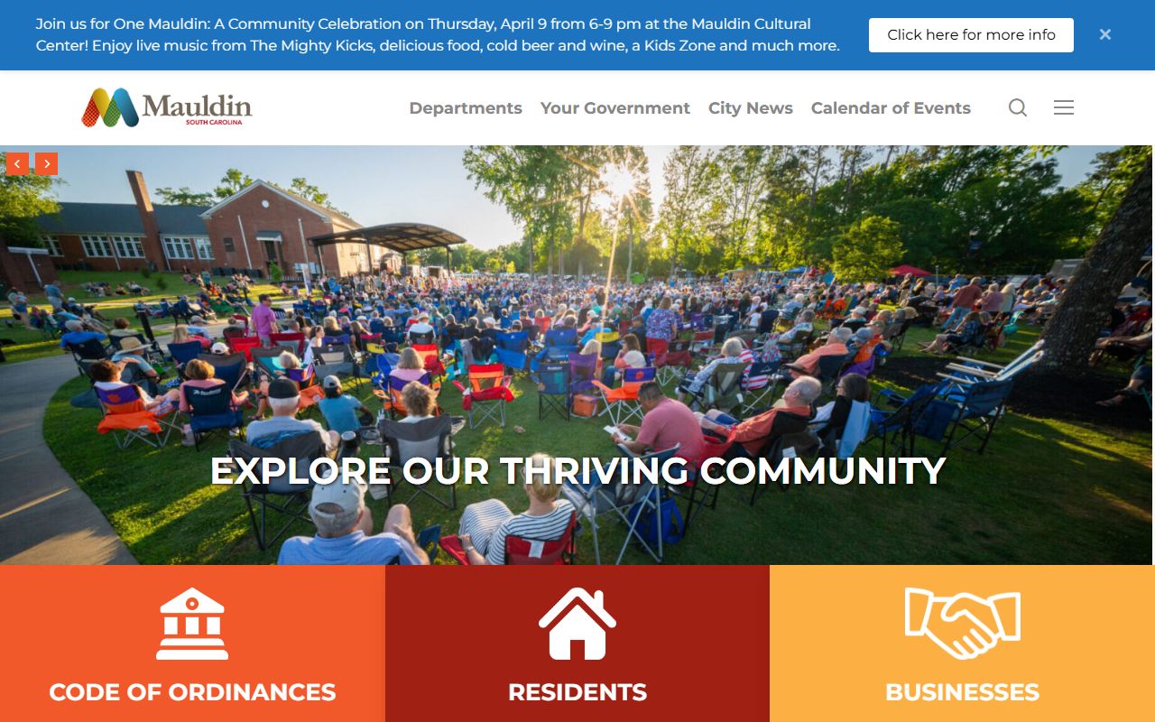 City of Mauldin official website for court docket information