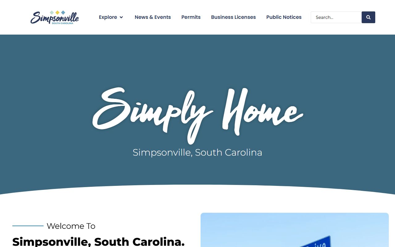 City of Simpsonville official website for court docket and municipal court records