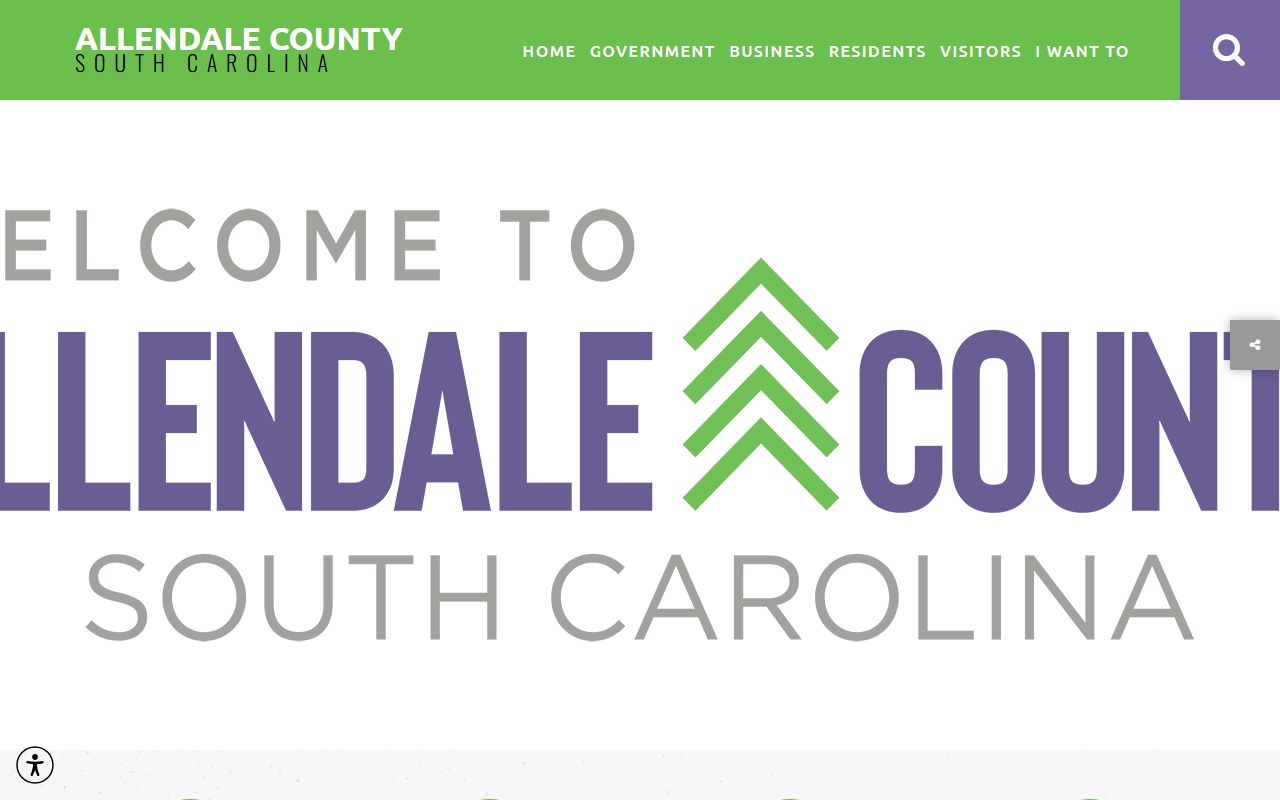 Allendale County South Carolina government website page for court docket and public records