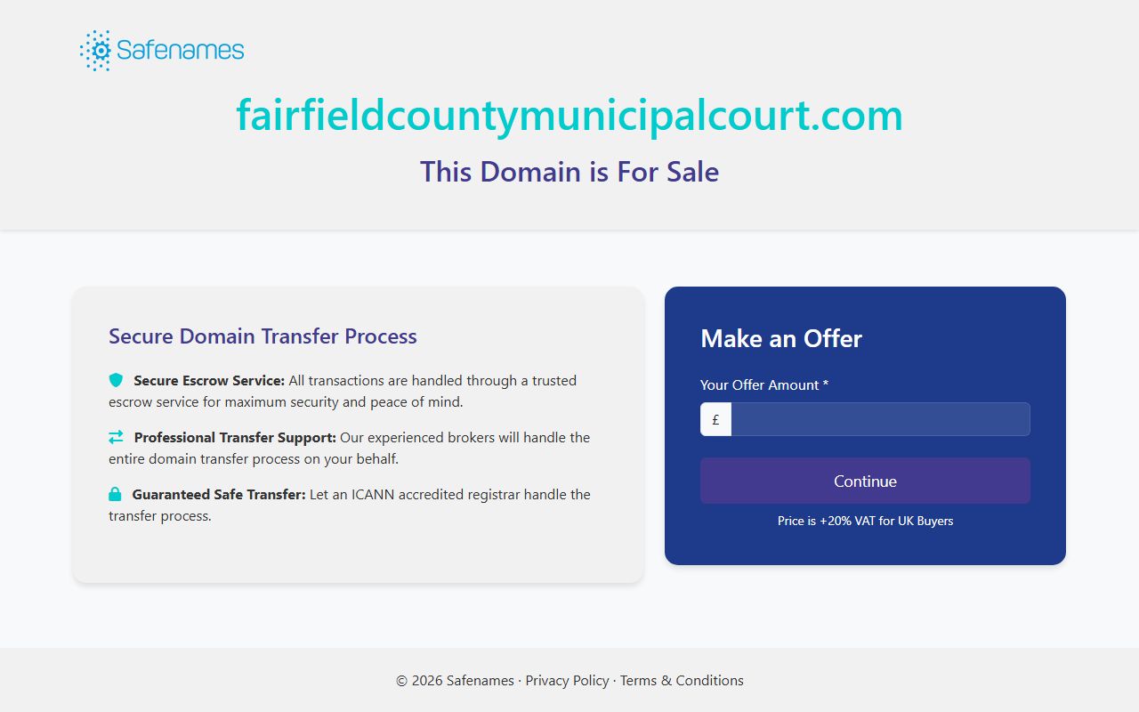 Fairfield County Municipal Court website for local court docket records